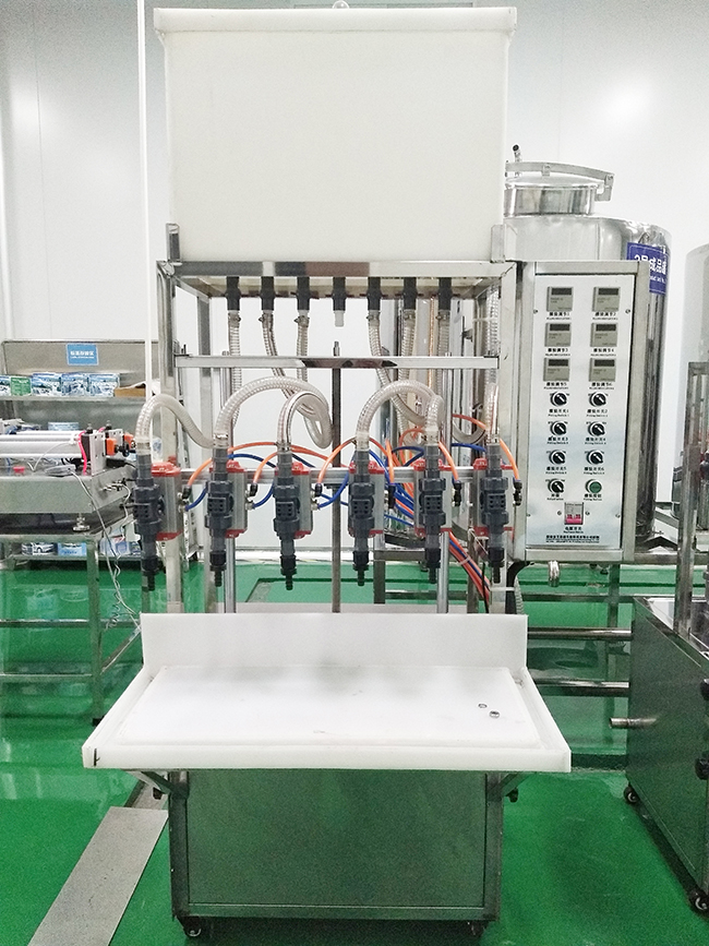6 head 84 disinfectant glass water semi-automatic filling machine